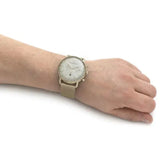 Emporio Armani Aviator Chronograph Quartz Beige Dial Gold Mesh Bracelet Watch For Men - AR11315 Authentic Buy Shop Now
