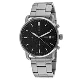 Fossil The Commuter Black Dial Silver Steel Strap Watch for Men - FS5399 Authentic Buy Shop Now