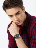 Emporio Armani Classic Chronograph Black Dial Black Leather Strap Watch for Men - AR1700 Authentic Buy Shop Now
