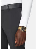 Versace Greca Sport Quartz Black Dial Gold Steel Strap Watch for Men - VEZ300721 Authentic Buy Shop Now