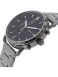 Fossil The Commuter Black Dial Grey Steel Strap Watch for Men - FS5400 Authentic Buy Shop Now