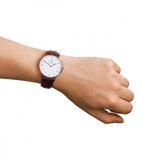 Daniel Wellington Classic St Mawes White Dial Brown Leather Strap Watch For Men - DW00100006 Authentic Buy Shop Now