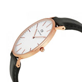 Daniel Wellington Classic Sheffield White Dial Black Leather Strap Watch For Men - DW00100007 Authentic Buy Shop Now