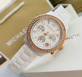 Michael Kors Ceramic White Dial White Steel Strap Watch for Women - MK5269 Authentic Buy Shop Now