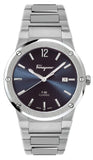 Salvatore Ferragamo F-80 Classic Blue Dial Silver Steel Strap Watch for Men - SFDT01320 Authentic Buy Shop Now