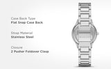 Michael Kors Sage Three-Hand Mother of Pearl White Dial Silver Steel Strap Watch for Women - MK4824 Authentic Buy Shop Now