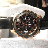 Guess Pinnacle Chronograph Quartz Black Dial Black Leather Strap Watch For Men - W0673G5 Authentic Buy Shop Now