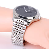Gucci G Timeless Diamonds Black Dial Silver Steel Strap Watch For Men - YA126405 Authentic Buy Shop Now
