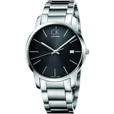 Calvin Klein City Date Black Dial Silver Steel Strap Watch for Men - K2G2G143 Authentic Buy Shop Now