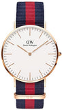 Daniel Wellington Classic Oxford White Dial Two Tone NATO Strap Watch For Men - DW00100001 Authentic Buy Shop Now