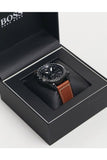 Hugo Boss Pilot Black Dial Brown Leather Strap Watch for Men - 1513851 Authentic Buy Shop Now