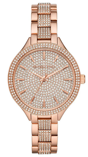 Michael Kors Crystals Pavé Rose Gold Dial Rose Gold Steel Strap Watch for Women - MK3799 Authentic Buy Shop Now