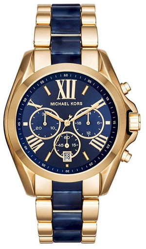 Michael Kors Bradshaw Navy Blue Dial Two Tone Steel Strap Watch for Women - MK6268 Authentic Buy Shop Now