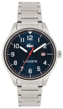 Lacoste Continental Blue Dial Silver Steel Strap Watch for Men - 2011022 Authentic Buy Shop Now