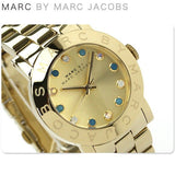 Marc Jacobs Amy Dexter Gold Dial Gold Steel Strap Watch for Women - MBM3215 Authentic Buy Shop Now