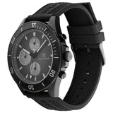 Tommy Hilfiger Larson Chronograph Black Dial Black Rubber Strap Watch For Men - 1791921 Authentic Buy Shop Now