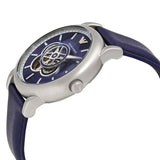 Emporio Armani Luigi Chronograph Blue Dial Black Leather Strap Watch For Men - AR60011 Authentic Buy Shop Now
