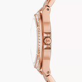 Michael Kors Lennox Quartz Rose Gold Dial Rose Gold Steel Strap Watch For Women - MK7405 Authentic Buy Shop Now