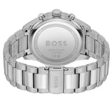 Hugo Boss View Chronograph Black Dial Silver Steel Strap Watch For Men - 1514008 Authentic Buy Shop Now