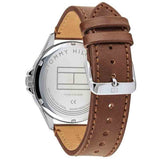 Tommy Hilfiger Multi Function Quartz White Dial Brown Leather Strap Watch for Men - 1791614 Authentic Buy Shop Now