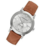 Burberry The City Silver Dial Brown Leather Strap Watch for Men - BU9904 Authentic Buy Shop Now