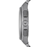 Emporio Armani Federico Chronograph Black Dial Silver Steel Strap Watch For Men - AR11560 Authentic Buy Shop Now