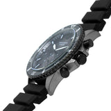 Emporio Armani Diver Chronograph Black Dial Black Silicon Strap Watch For Men - AR11515 Authentic Buy Shop Now