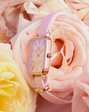 Daniel Wellington Quadro Pressed Mother of Pearl Pink Dial Pink Nylon Strap Watch For Women - DW00100509 Authentic Buy Shop Now