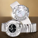 Swarovski Lovely Crystal Black Dial Silver Steel Strap Watch for Women - 1160305 Authentic Buy Shop Now