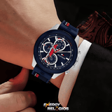 Tommy Hilfiger Clark Chronograph Blue Dial Black Leather Strap Watch For Men - 1792083 Authentic Buy Shop Now
