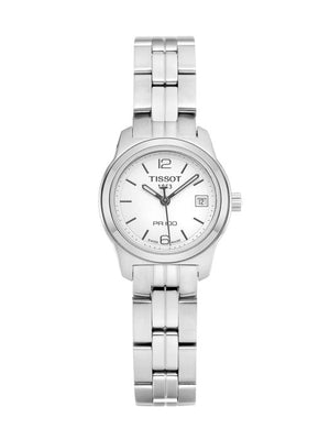 Tissot T Classic PR100 Watch Ladies White Dial Stainless Steel For Women - T049.210.11.017.00 Authentic Buy Shop Now