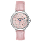 Cartier Ballon Bleu De Cartier Pink Dial Pink Leather Strap Watch for Women - WSBB0007 Authentic Buy Shop Now