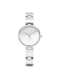 Calvin Klein Wavy Silver Dial Silver Steel Strap Watch for Women - K9U23146 Authentic Buy Shop Now
