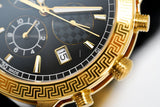 Versace Sport Tech Chronograph Black Dial Gold Steel Strap Watch for Men - VELT00419 Authentic Buy Shop Now