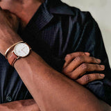 Daniel Wellington Classic St Mawes White Dial Brown Leather Strap Watch For Men - DW00100006 Authentic Buy Shop Now