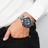 Tommy Hilfiger Decker Quartz Blue Dial Silver Steel Strap Watch for Men - 1791348 Authentic Buy Shop Now