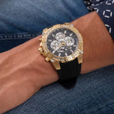 Guess Trophy Multifunction Black Dial Black Rubber Strap Watch for Men - GW0333G2 Authentic Buy Shop Now
