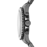 Michael Kors Everest Chronograph Black Dial Grey Steel Strap Watch For Women - MK6974 Authentic Buy Shop Now