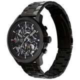 Tommy Hilfiger Henry Chronograph Black Dial Black Steel Strap Watch For Men - 1710478 Authentic Buy Shop Now