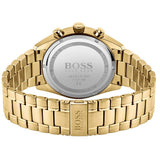 Hugo Boss Champion Black Dial Gold Steel Strap Watch for Men - 1513848 Authentic Buy Shop Now