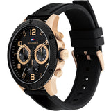 Tommy Hilfiger Blaze Multifunction Black Dial Black Rubber Strap Watch For Men - 1792028 Authentic Buy Shop Now