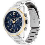 Tommy Hilfiger Lars Chronograph Blue Dial Silver Steel Strap Watch For Men - 1792059 Authentic Buy Shop Now