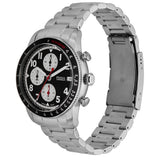 Fossil Sport Tourer Chronograph Black Dial Silver Steel Strap Watch for Men - FS6045 Authentic Buy Shop Now