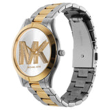 Michael Kors Slim Runway Three Hand Silver Dial Two Tone Steel Strap Watch For Women - MK4735 Authentic Buy Shop Now