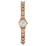 Michael Kors Runway Three-Hand Silver Dial Rose Gold Steel Strap Watch for Women - MK7473 Authentic Buy Shop Now