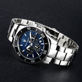 Maserati Competizione Chronograph Blue Dial Silver Steel Strap Watch For Men - R8873600009 Authentic Buy Shop Now