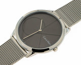 Calvin Klein Minimal Grey Dial Silver Mesh Bracelet Watch for Women - K3M2212X Authentic Buy Shop Now