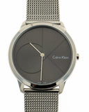 Calvin Klein Minimal Black Dial Silver Mesh Bracelet Watch for Men - K3M21123 Authentic Buy Shop Now