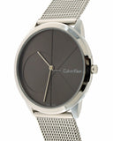 Calvin Klein Minimal Black Dial Silver Mesh Bracelet Watch for Men - K3M21123 Authentic Buy Shop Now