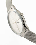 Calvin Klein Minimal Silver Dial Silver Mesh Bracelet Watch for Men - K3M2112Z Authentic Buy Shop Now